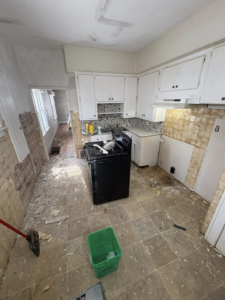 A kitchen renovation project in progress by John Oliver Rose & Co. in South Bend, IN