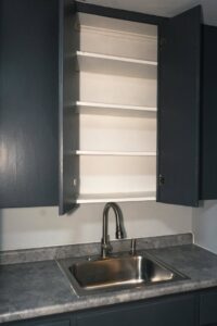 Kitchen sink, faucet, and cabinet installation by Vermont Professional Solutions LLC in South Burlington, VT.