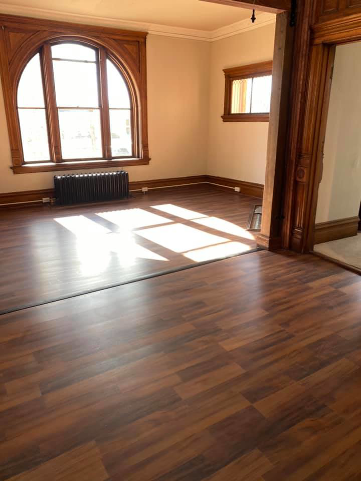 A newly installed kitchenette with cabinetry, sink, and countertop by Contollo Field Services in Pueblo, CO