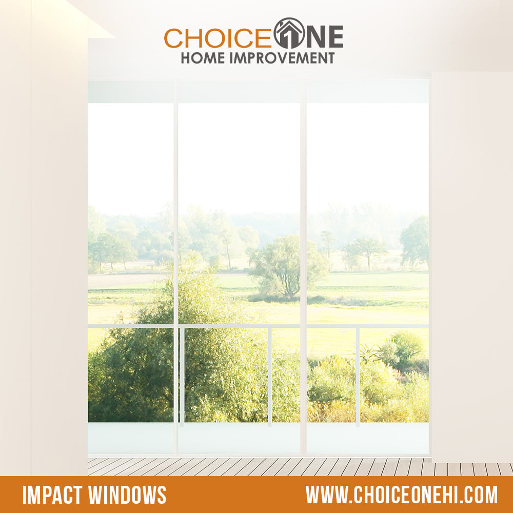 Large impact windows installed, providing a scenic view, by Choice One in Miami, FL