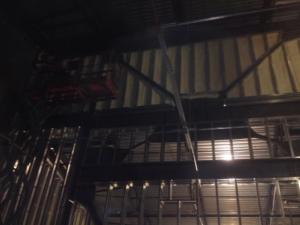 Large-scale insulation project in a commercial space by Kwik Insulation in Spokane, WA.