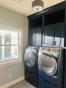 New laundry room cabinets and appliances installed by R&J Handyman Services LLC in Warwick, RI.