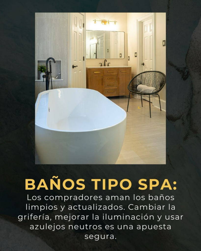 A modern renovated bathroom with a freestanding tub and new vanity by Home Improvement- Renovations in Cumming, GA.