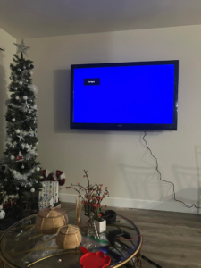 A professionally mounted TV installation by Grade A Handyman in Lancaster, CA.