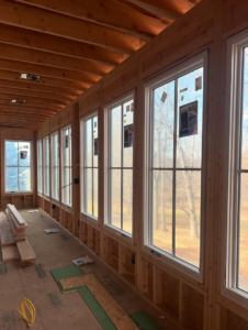 Multiple new windows and wooden framing installed by Begley Development LLC in Kingsport, TN