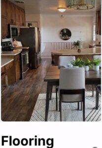 New flooring installation in a kitchen and dining area by Will.B.More Handyman & Remodel in West Jordan, UT