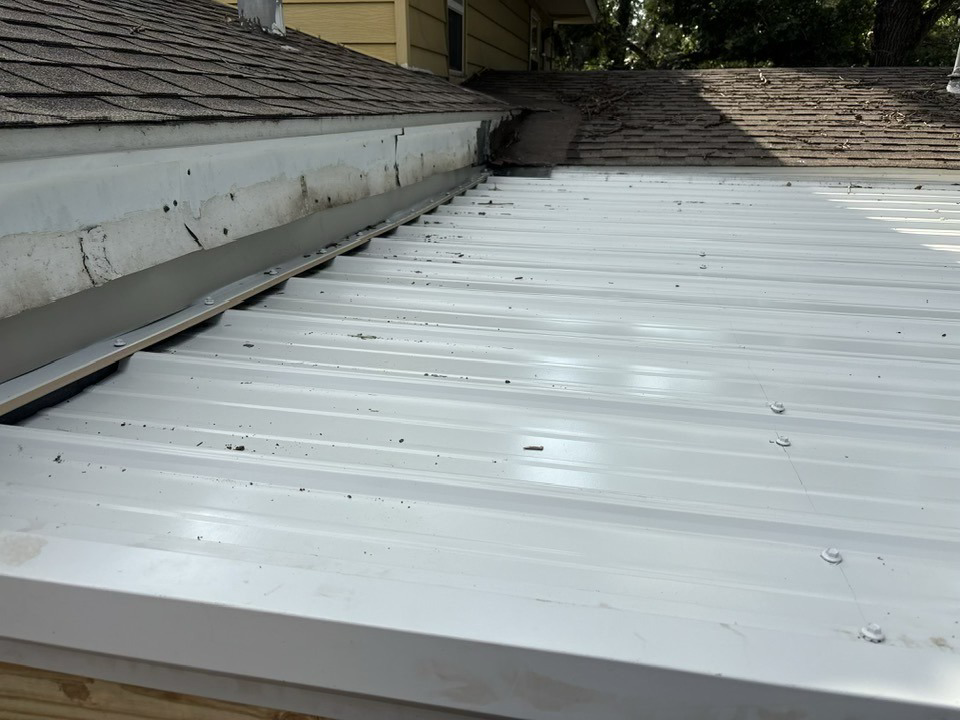 New metal roof installation completed by Hansen Construction Stillwater in Stillwater, OK.
