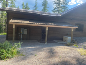 New porch awning construction by Handyman Robert in Columbia Falls, MT.