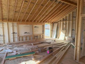 New room framing and construction in progress by Alex Home Pro Colorado in Denver, CO