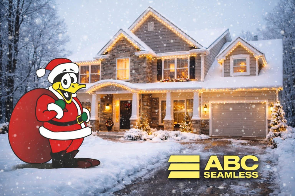 Newly installed white gutters and soffit on a house exterior by Timeless Exteriors Inc in Fort Wayne, IN