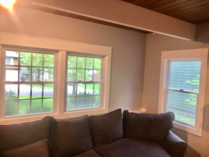 New window installation and trim work completed by EXCEL Handyman in Raytown, MO.
