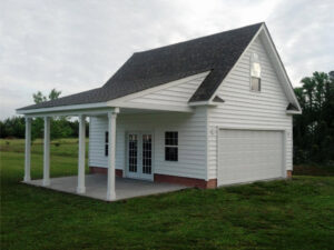 A newly built screened-in porch addition to a home, expertly constructed by RMG Construction in Chesapeake, VA.