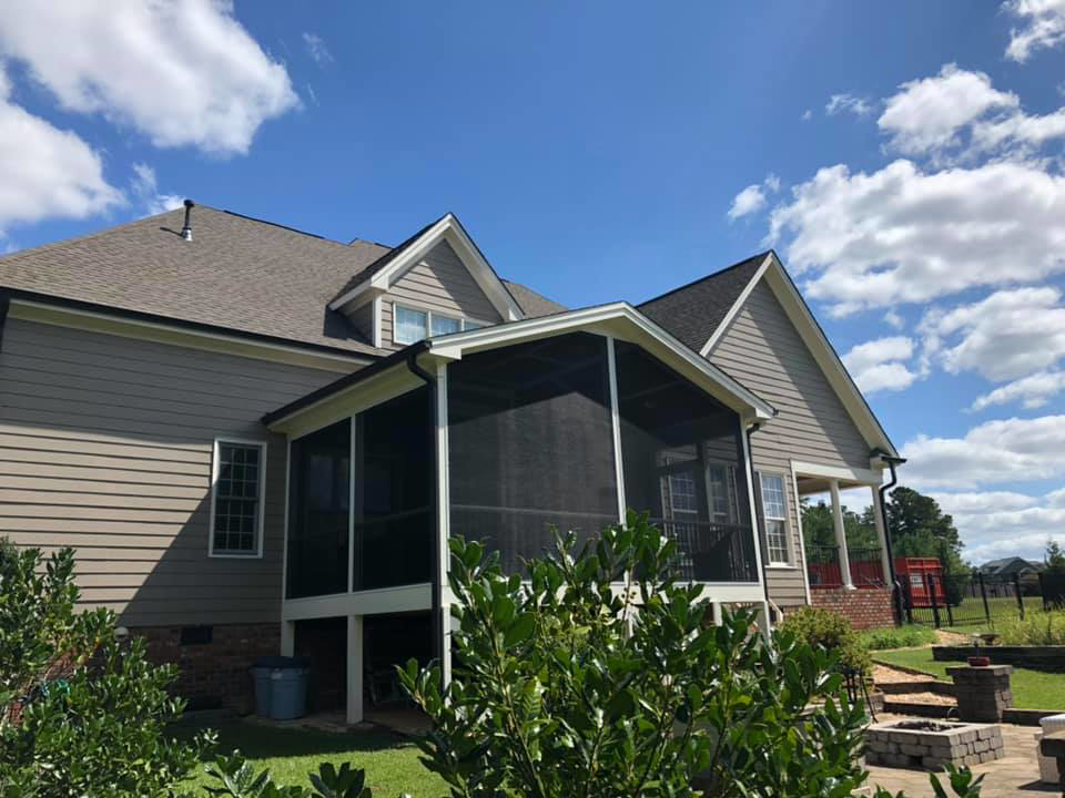 A beautifully constructed screened porch addition by Creative Renovations, Inc. in Cary, NC.