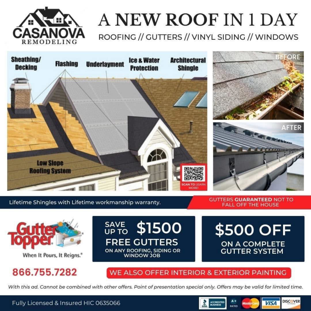 A newly built two-story deck with white railings by Casanova Remodeling in Plymouth, CT.