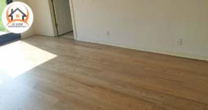 Newly installed light-colored hardwood flooring in a residential room by DC HOME improvement LLC in Orlando, FL.