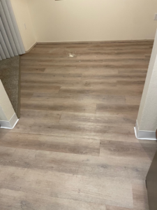 Newly installed light wood plank flooring in a room by Prime Construction ent. in Bloomingburg, NY