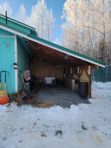 Construction of an outdoor covered shelter by Sir Fix-A-Lot Handyman Services, LLC in Palmer, AK.