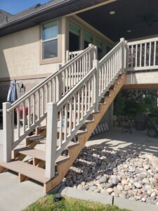 Outdoor staircase construction or renovation by Jonny Handyman Services in Roy, UT.