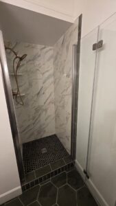 A newly constructed outdoor storage shed with a gambrel roof by VDO. Remodeling in Rancho Cordova, CA.