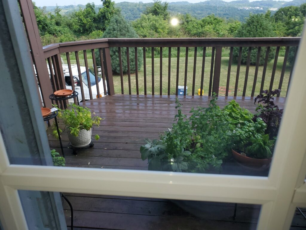 A well-maintained outdoor wooden deck, demonstrating general contractor services by Brush: A Professional Painting Company in Pittsburgh, PA.