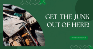 A large pile of old tires, metal, and wood debris ready for removal by 86 Junk Removal in Greensboro, NC.