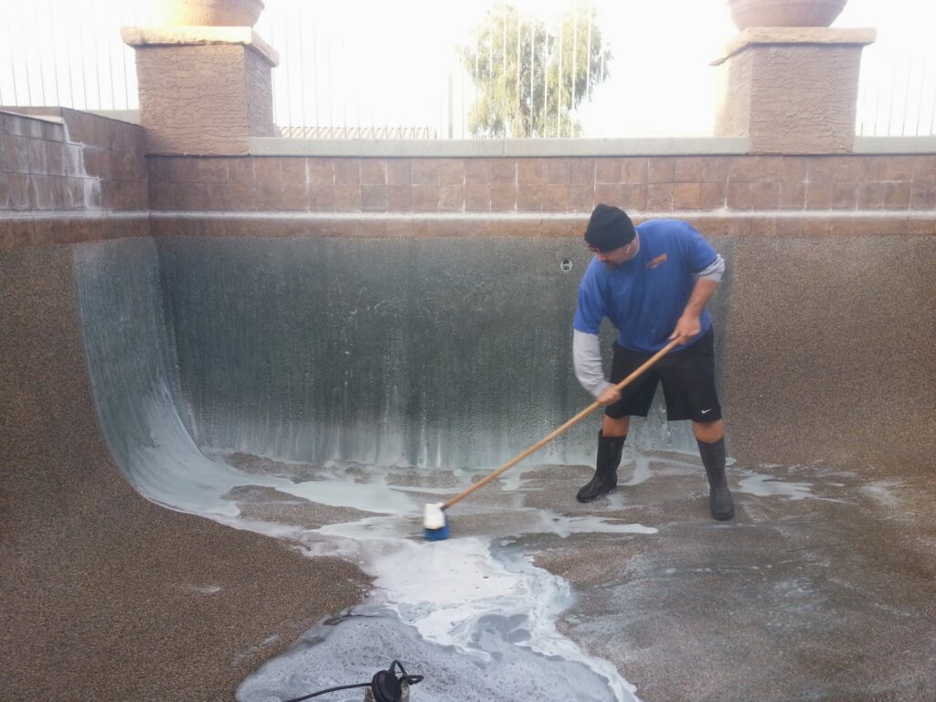 A complex pool equipment setup, including pumps and heaters, installed or repaired by Aqua Squad Pools & Landscaping in Gilbert, AZ.
