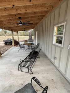 Outdoor porch ceiling fan installation by R3 Electric LLC, providing handyman and electrical services in Tucson, AZ.