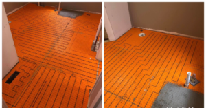 In-progress installation of radiant floor heating system by The Womack Group / Home Service Plus, LLC in Franklin, TN