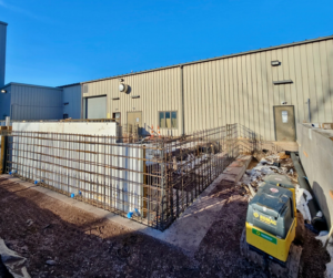 Rebar reinforcement for a concrete structure under construction by L.R. Costanzo Co., Inc. in Scranton, PA