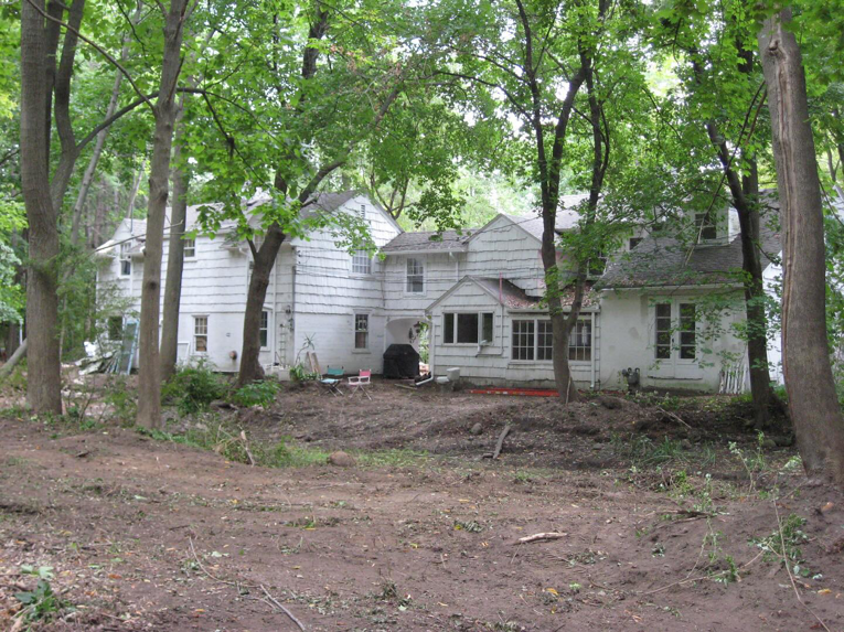 Residential site clearing and preparation for a home renovation project by Rochester Remodeling and Home Builders in Rochester, NY.