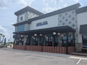 The completed exterior of Agave Azul restaurant, a project by BDM Construction, Inc in Orlando, FL