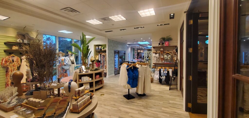 The completed interior fit-out of a retail store by BDM Construction, Inc in Orlando, FL