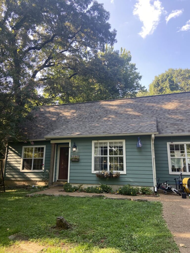 A close-up view of a roof with various ventilation systems installed by Elite Roofing Solutions in Bartlett, TN.