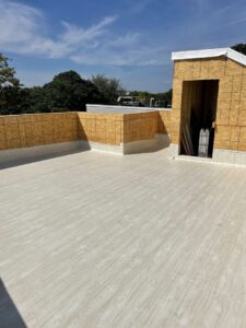 Construction of a rooftop deck or extension on a flat roof by RHI Construction Inc in Philadelphia, PA.