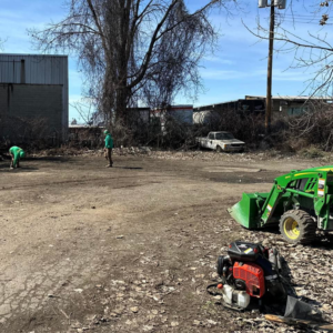 Before and after photos of shed demolition and debris removal by Trash It LLC in Pittsburgh, PA.