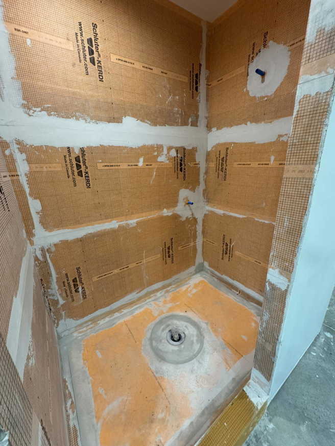 Professional shower waterproofing installation by Triple S Construction LLC in Hopkinsville, KY.