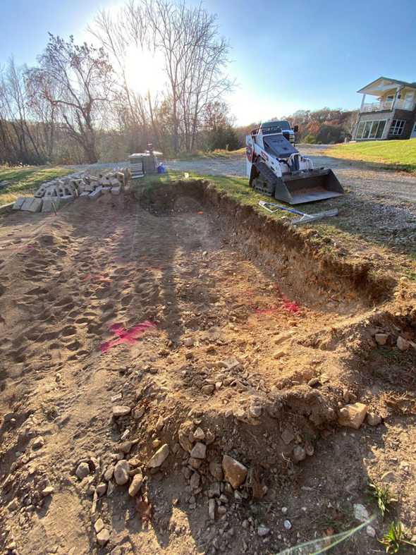 Site preparation and excavation for a home improvement project by Classic Home Concepts in Springfield, MO