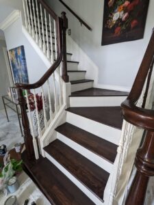 Staircase painting and staining project by My Handyman of Wichita KS, serving Kechi, KS.
