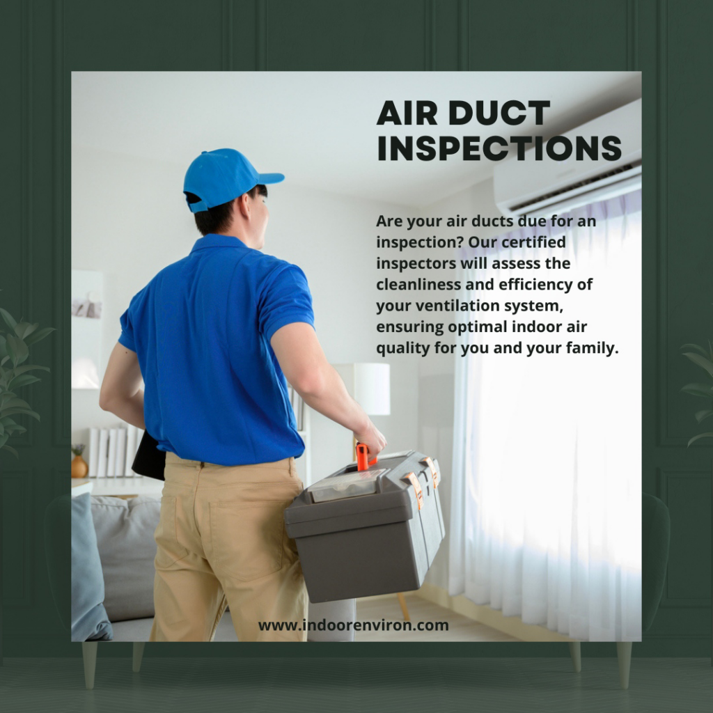 A technician inspecting an air duct system at a home in Cary, NC, by Indoor Environmental Systems.