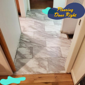 New tile flooring installed in a hallway by Dany's contractors LLC in Vancouver, WA.