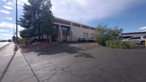 A truck loaded with baled recyclables and junk at RENUOil Of America, INC in Las Vegas, NV