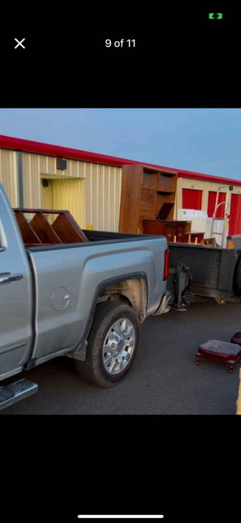 A truck and trailer loaded with old furniture and appliances for general junk removal by A1 JUNK Removal in Cocoa Beach, FL.