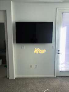 After photo of a TV wall mount installation by Grade A Handyman in Lancaster, CA.