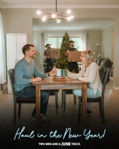 Two Men And A Junk Truck employees moving boxes and items from a residential home in Miami, FL.