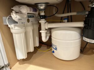 Under-sink water filtration system installation by Midwest Handyman LLC in West Fargo, ND.