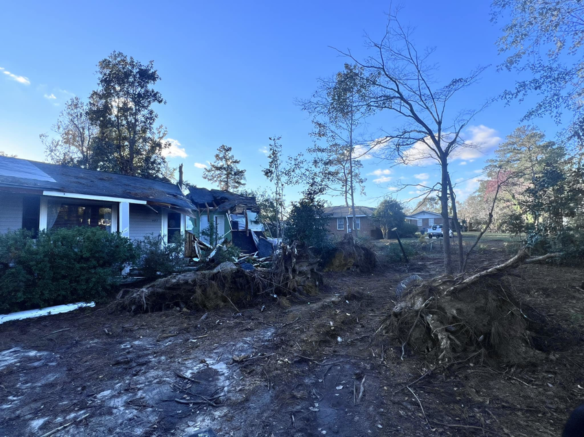 Uprooted trees and storm damage requiring cleanup services from Robert & Sons Tree Service in Augusta, GA