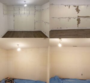 Wall drywall removal, repair, and finishing by Tj Drywall & Finishing LLC in Fort Wayne, IN.
