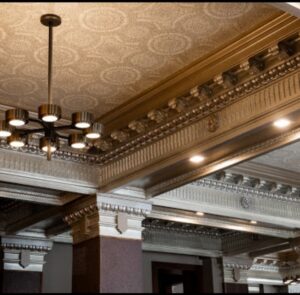 Wallpaper removal and wall repair in progress, a handyman service by Borrelli Plastering & Sons in O'Fallon, MO.