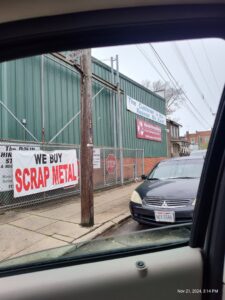 An interior view of a warehouse area used for collecting various junk and scrap items at David Hirschberg Steel & Recycling Center in Cincinnati, OH.