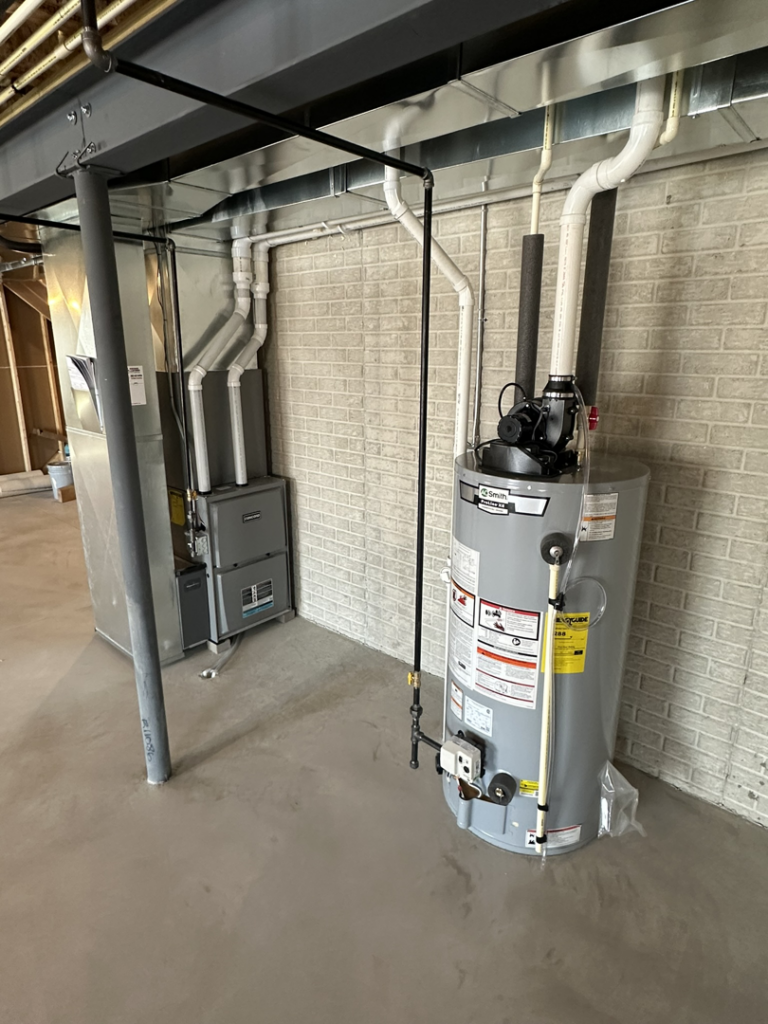 A new water heater and furnace installation by Harpe Development LLC in Kenosha, WI.